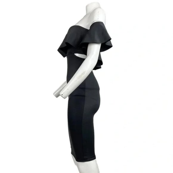 Cut Out Midi Dress Black - Picture 2 of 3
